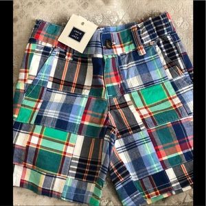 Janie & Jack plaid shorts + Tommy Hilfiger shirt